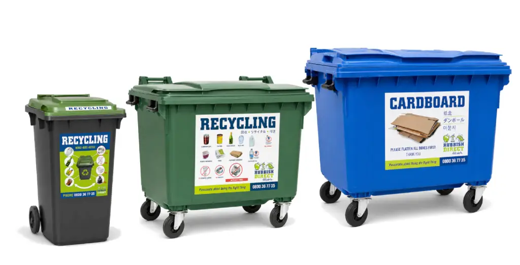 Rubbish Direct Recycling Collection Bins for Auckland Businesses and Properties