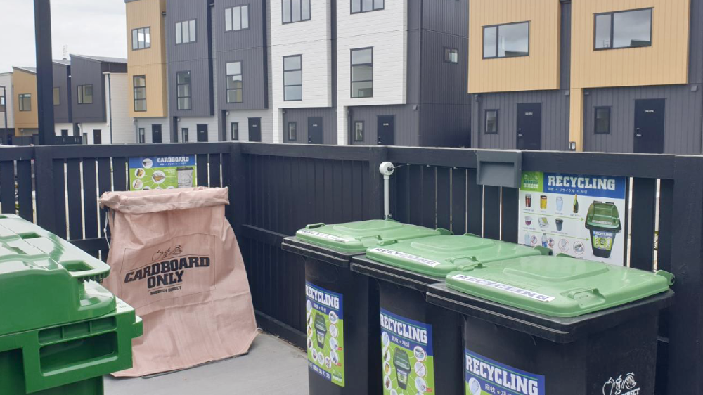 Rubbish and Recycling Bin Area for a Residential Townhouse Complex