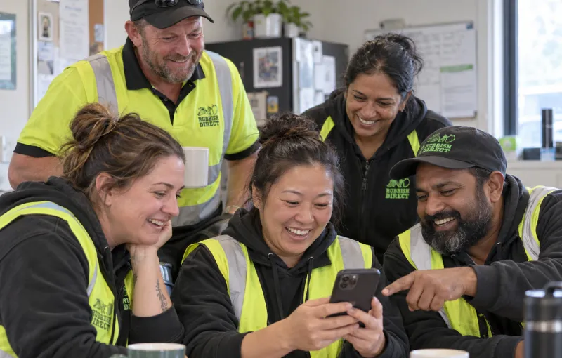 Rubbish Direct Employees Checking an Annual Profit Share Update